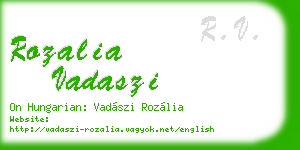 rozalia vadaszi business card