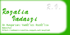 rozalia vadaszi business card